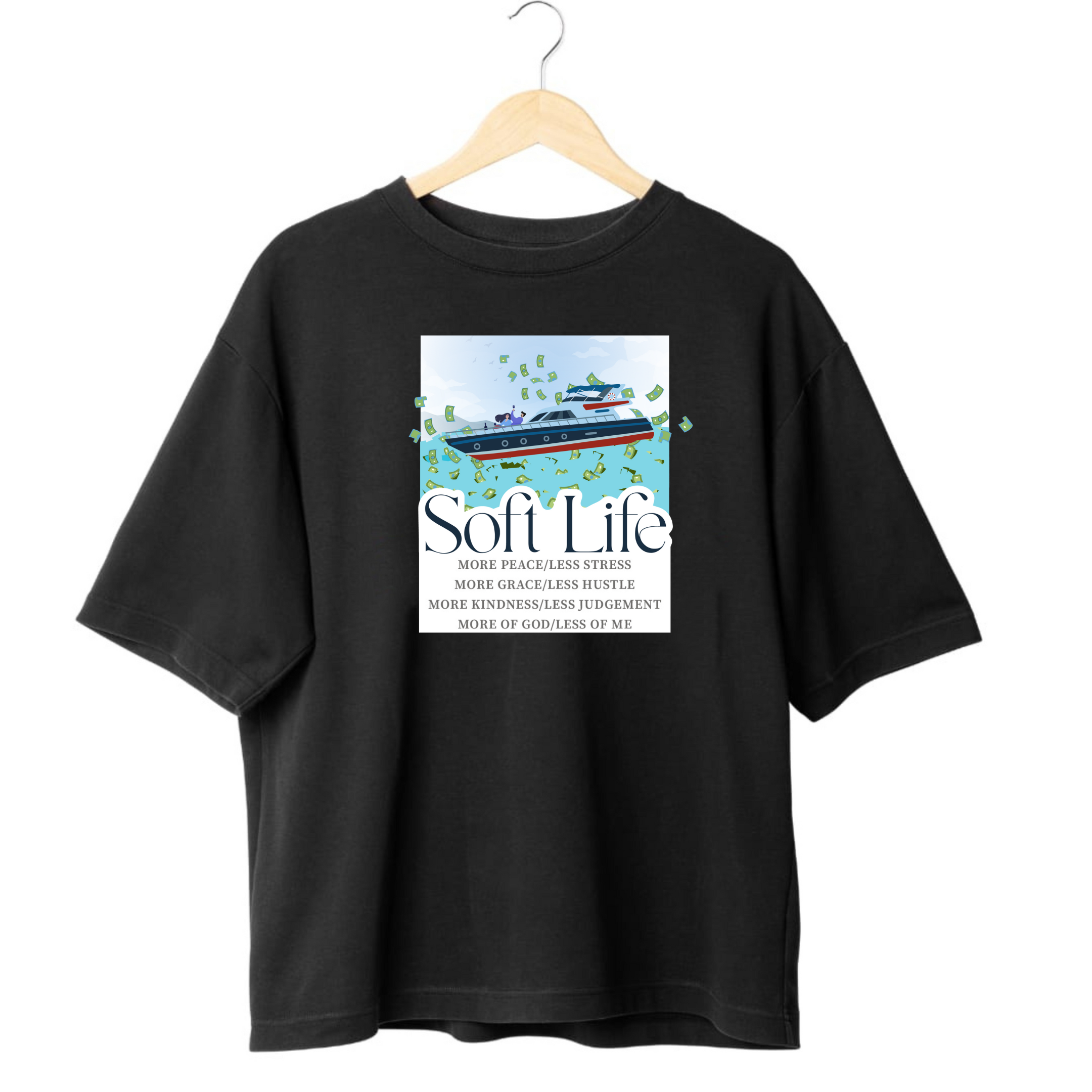 soft like baggy shirt Black