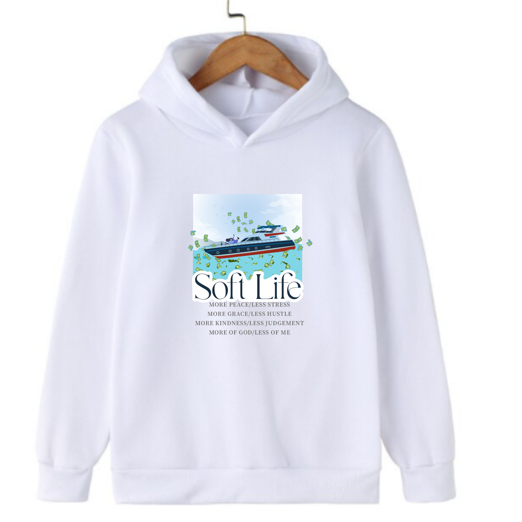 Soft life hoodies white