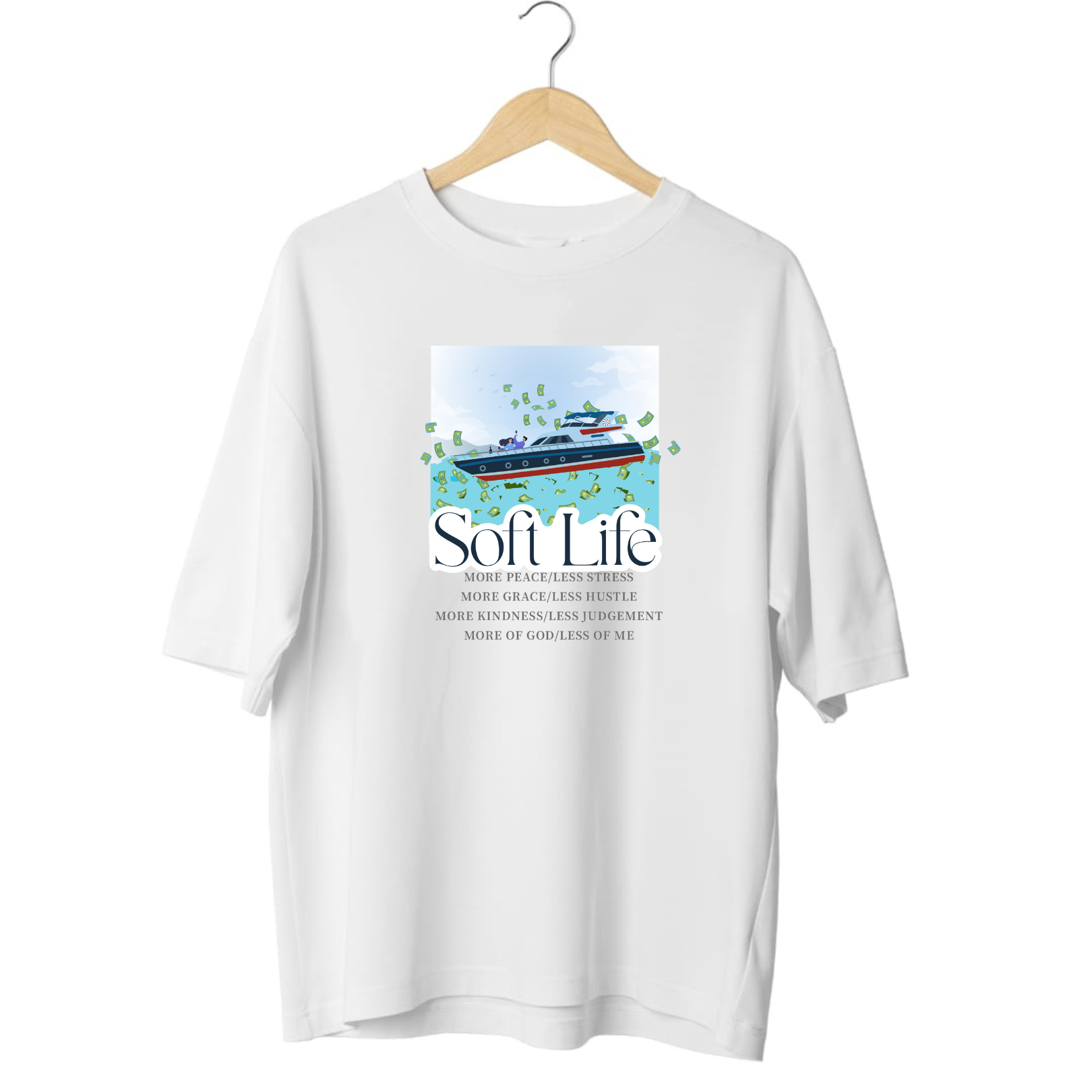 soft like baggy shirt White