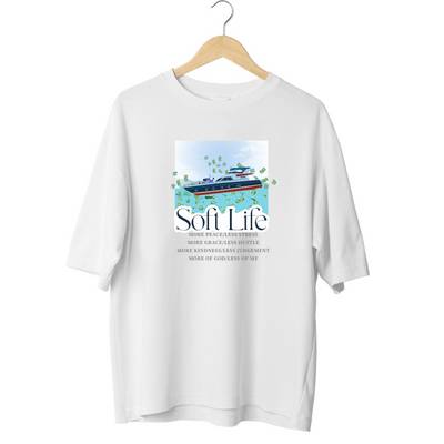 soft like baggy shirt White