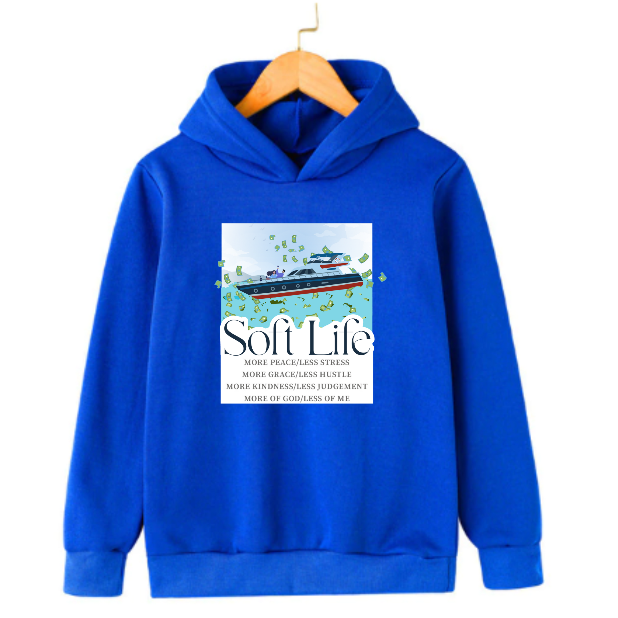 Soft life hoodies blue