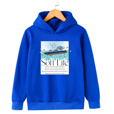 Soft life hoodies blue