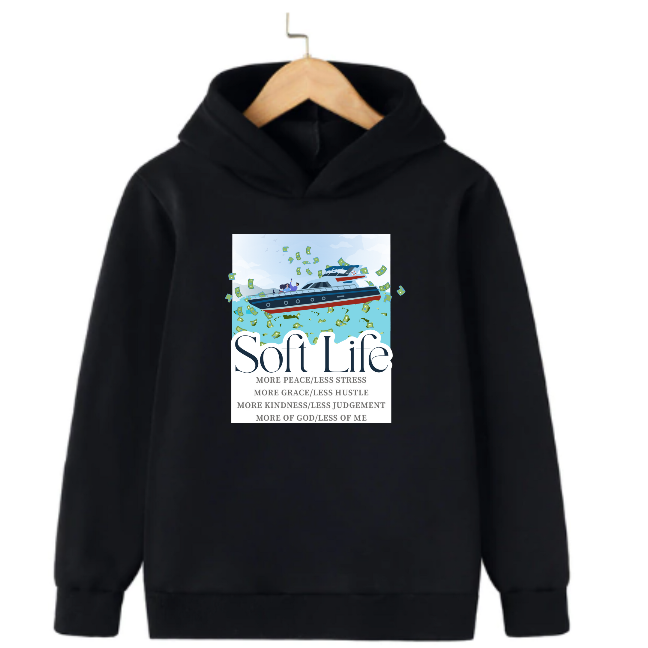 Soft life hoodies black